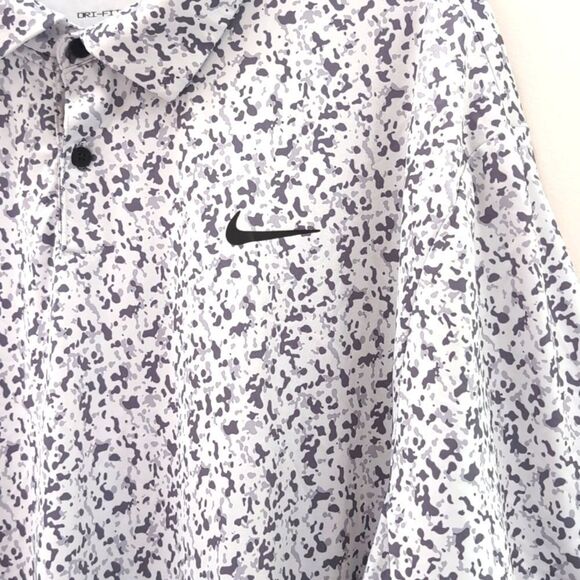 Nike Men's Dri-fit Tour Polo Camo Golf PHOTON DUST Gray Sz XXL - Picture 4 of 7